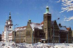 Altes (links) und Neues (rechts) Rathaus, Chemnitz